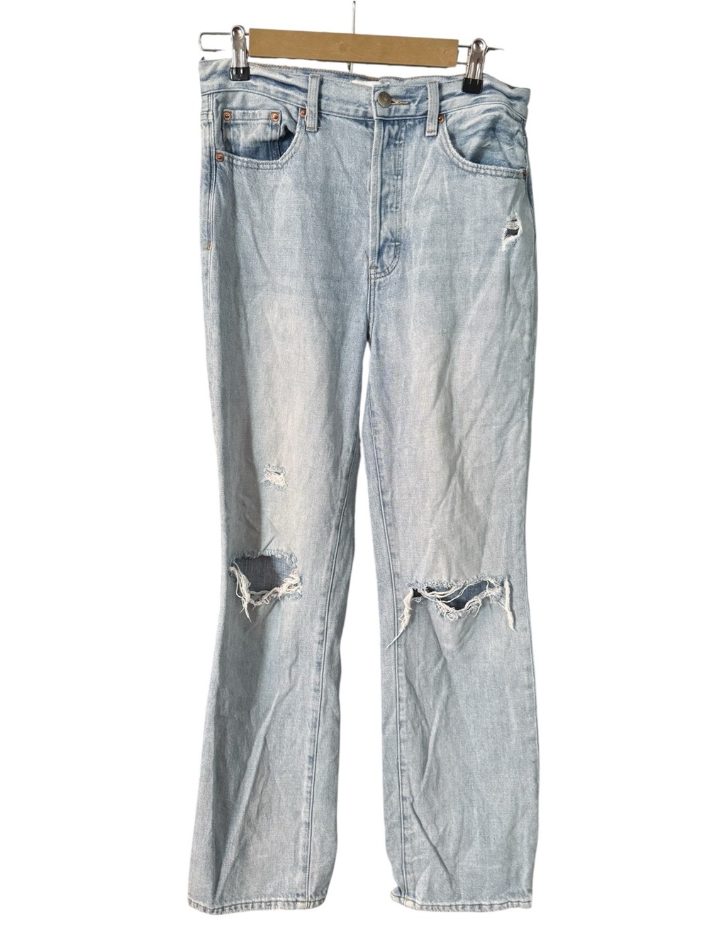 Pistola Charlie Button Fly High Rise Cropped Jeans Size 28